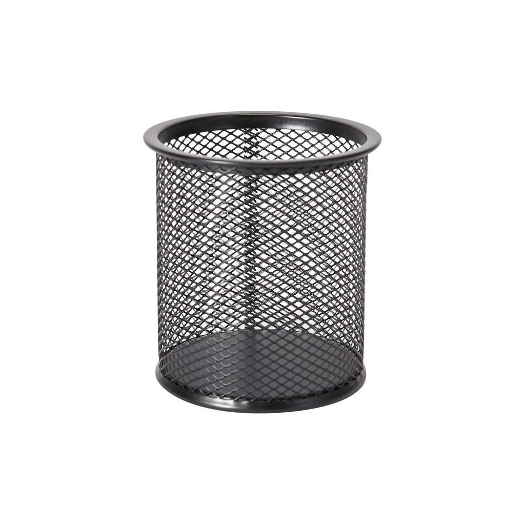 Black Mesh Pen Cup for Desk Organisation-2