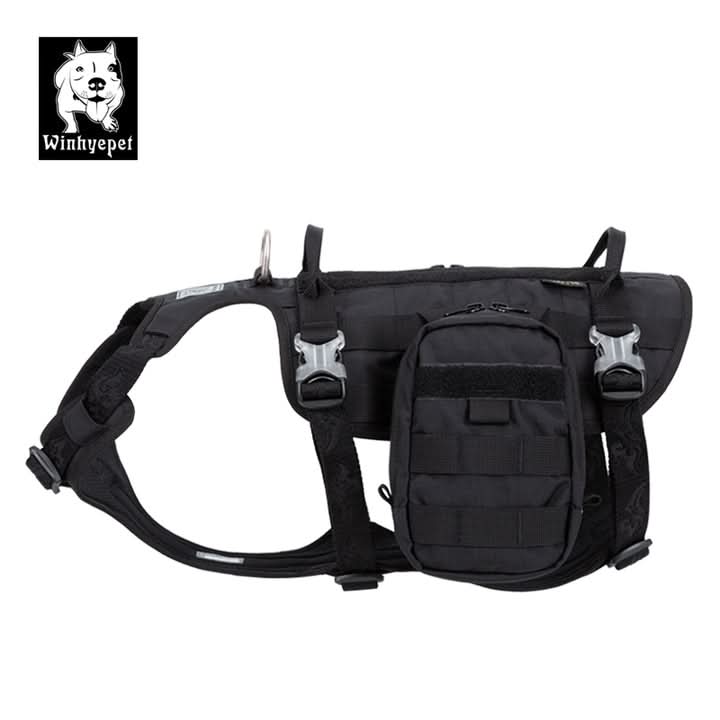 Whinhyepet Military Harness - Black, L-1