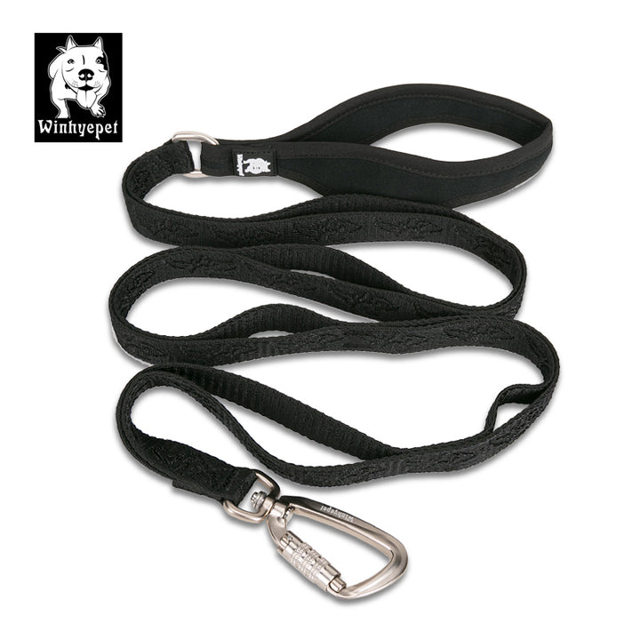 Whinyepet Dog Leash 2cm width and 1.4 m length - Black M