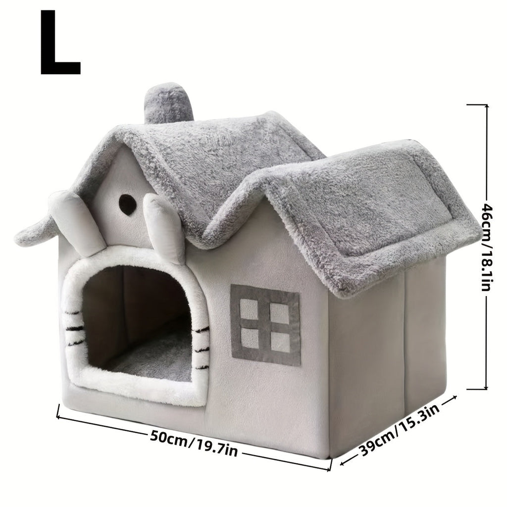 NNETM Classic Soft Cat House Bed for Small Pets-4