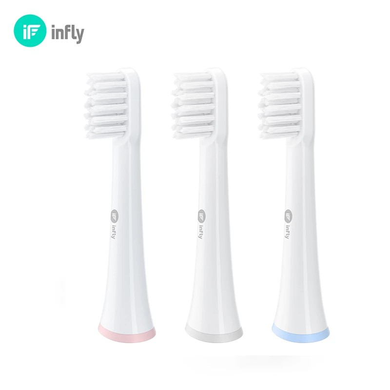 Infly P20C Elektromos Fogkefe Pótfej - Fehér (3db)-0