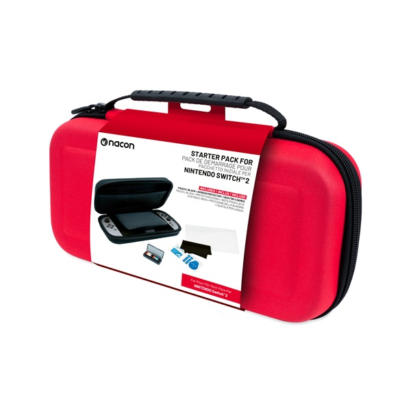 Nacon 2809496 Nintendo Switch 2 Utazótok + fólia - Piros-0