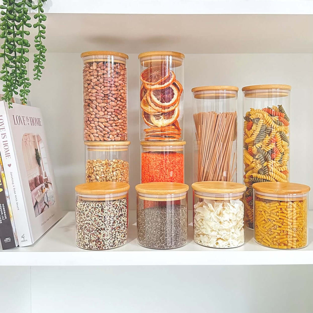 Round Glass Jar with Bamboo Lid - 2100ml-4