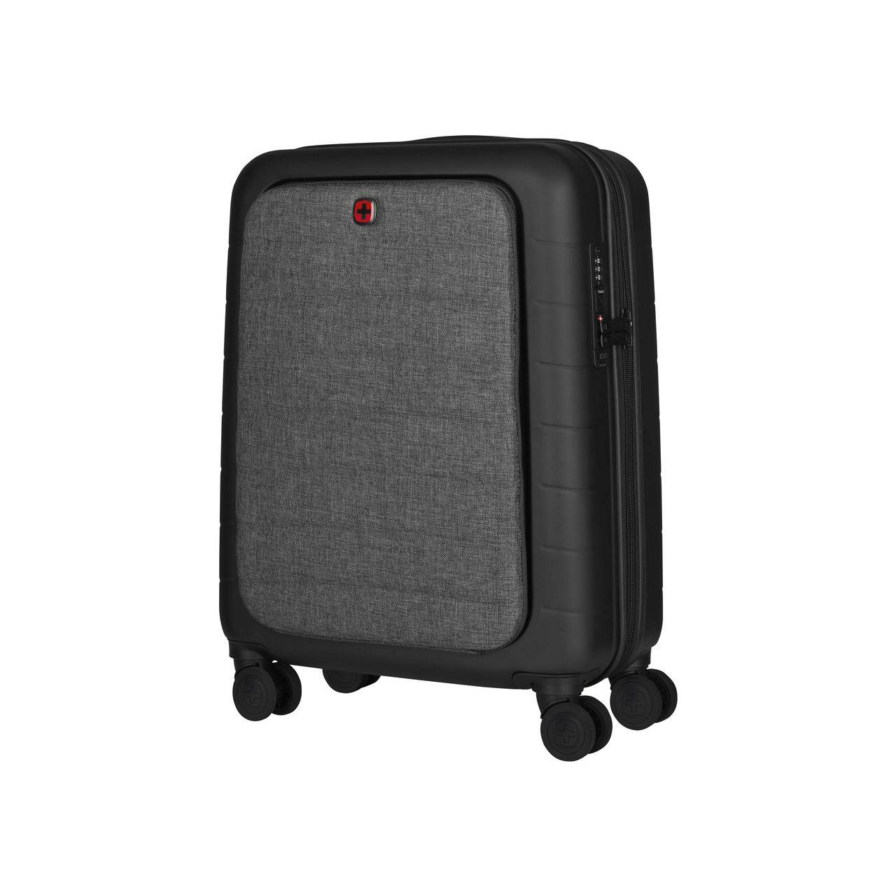 Wenger Syntry Carry-on Keményfedeles négykerekű bőrönd - Fekete/Szürke-0