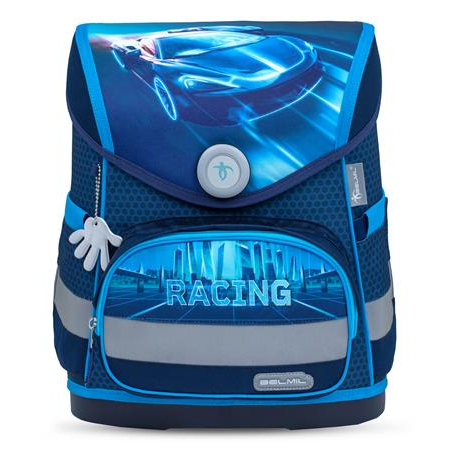 BELMIL Compact Iskolatáska Racing Blue Neon-0