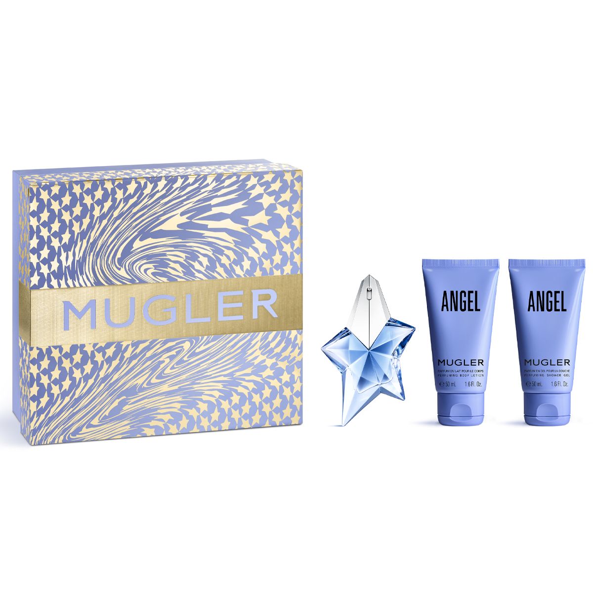 Thierry mugler angel gift set eau de perfume 25ml + body lotion 50ml + shower 50ml ladies-0