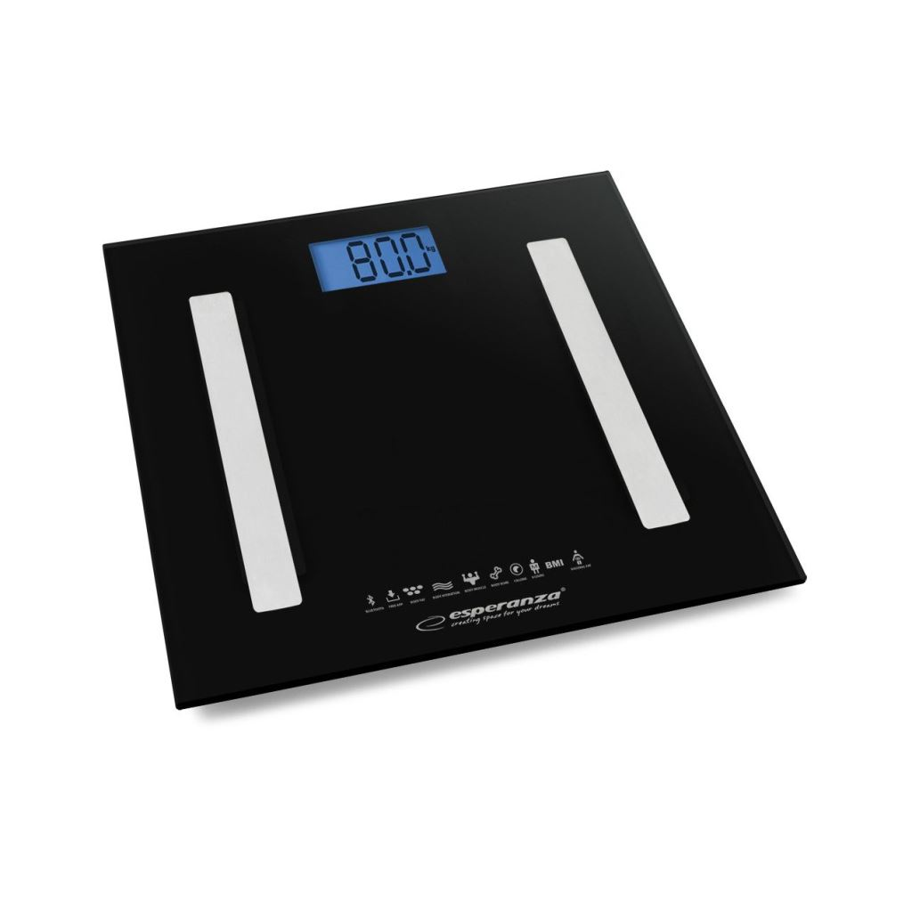 Esperanza EBS016K B.FIT 8 in1 Bluetooth fürdőszoba mérleg fekete-0