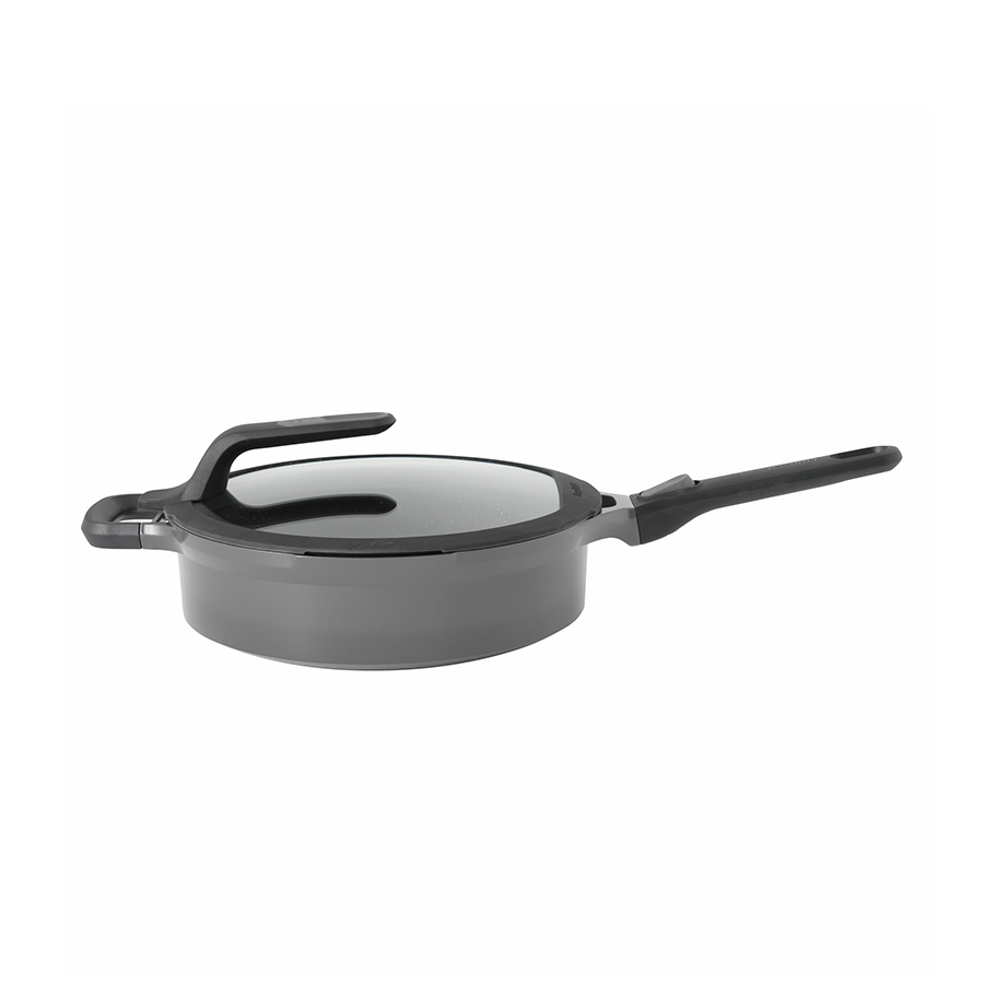 Berghoff Gem Sauté Pan Removable Handle with Lid Stay Cool Grey Ø28cm-0