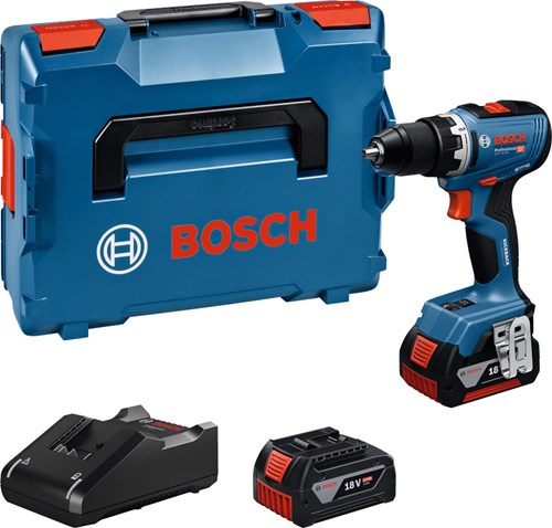 Bosch blue gsr 18v-65 cordless drill screwdriver | 18v | incl. gal 18v-40 fast charger 2x gba 5.0ah battery - 06019n3203-0