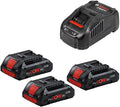Bosch blue ProCORE18V 4.0Ah Starter Set (3x PC 18V 4.0Ah + GAL 1880) - 0615990N2G-0