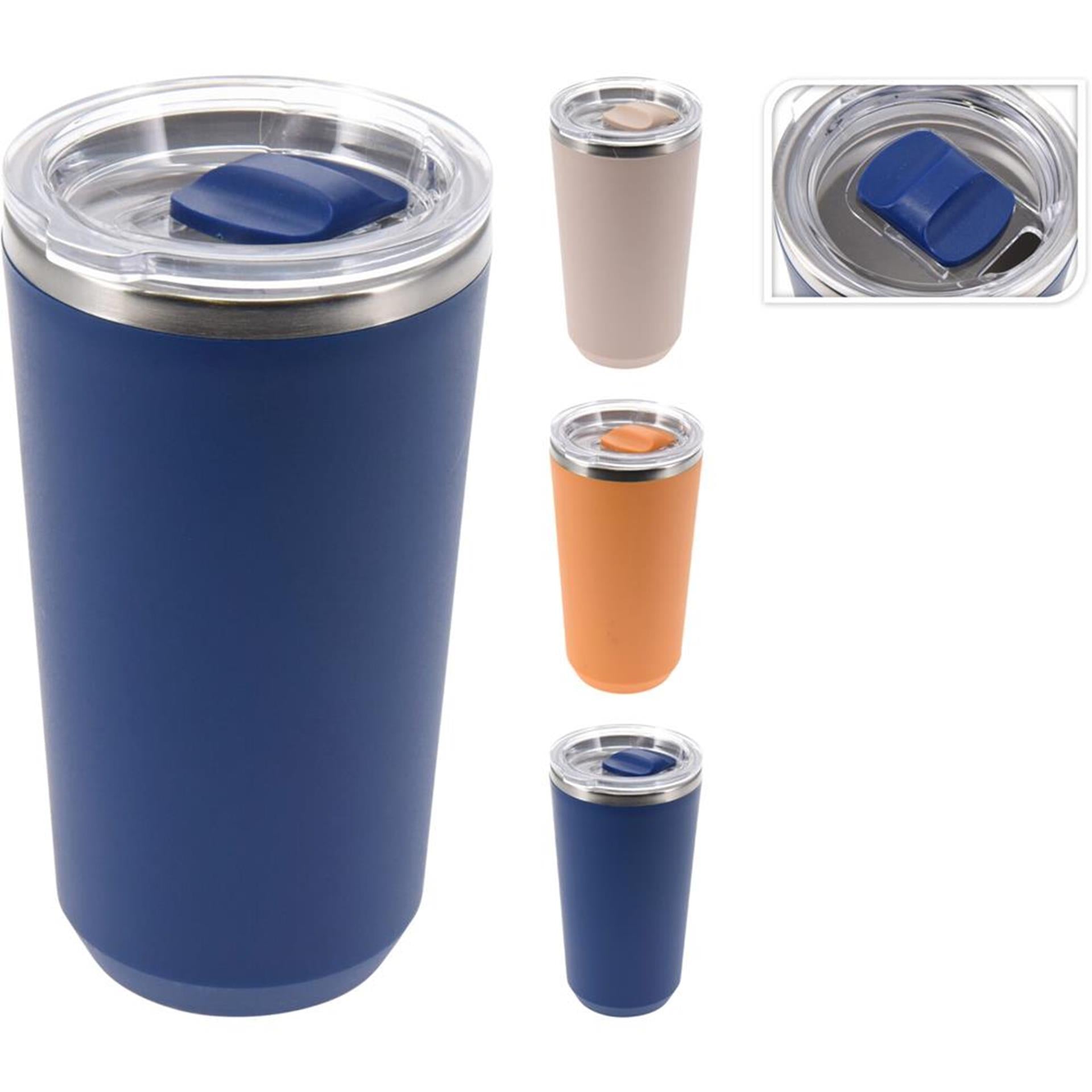 Drinking cup car travel mug stainless steel 420ml 3 assorted | 4 pieces-0