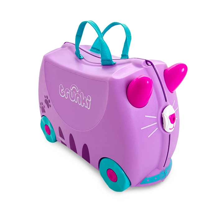 Trunki Cassie Keményfedeles Négykerekű Gyermek Bőrönd - Lila/Türkiz-0