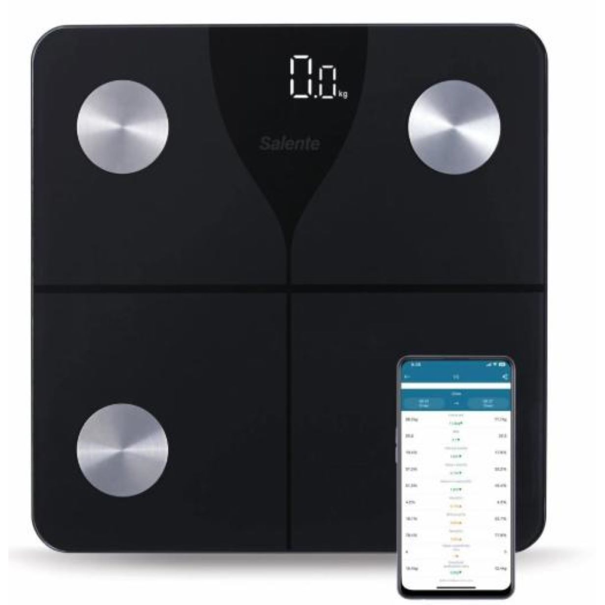 Salente SlimFit Okos személymérleg Max 180kg - Fekete-0
