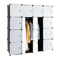 NNETM Storage Wardrobe Closet with Hanging Rods