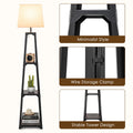 NNECW 3-tier Shelf Floor Lamp with Sturdy Metal Frame for Living Room