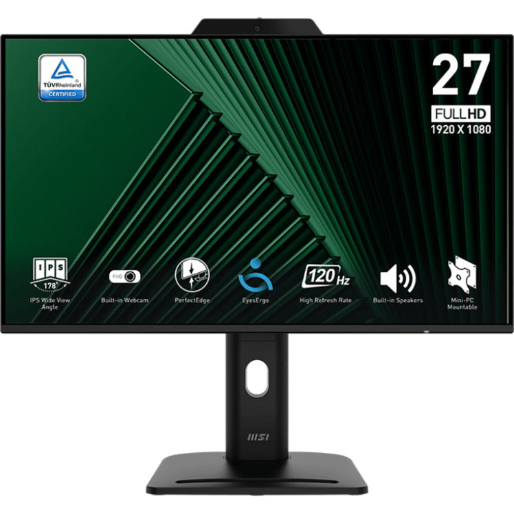Msi pro mp272pmg 27 monitor (black, hdmi, displayport, vga, 2x usb-a, usb-b, 120 hz)-0