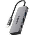 Sitecom USB-C to 2x USB-A + 2x USB-C USB Hub (Grey)-0