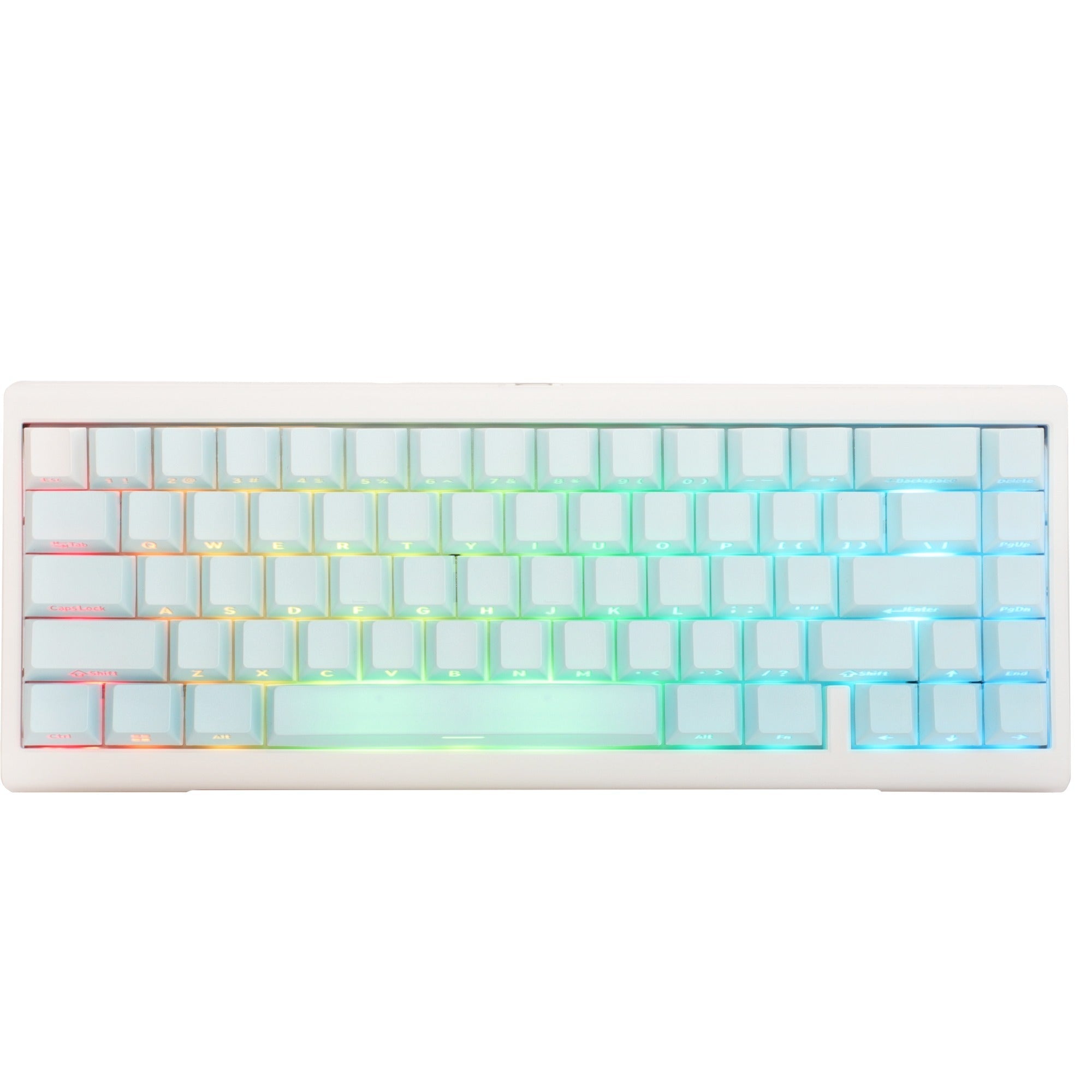 Ducky Project Tinker 65 - POM Edition with QMK via, Keyboard (Light Blue White, US Layout, Kailh Box Cream Pro, RGB LED, Double-shot PBT, Hot-swappable POM, Gasket Mount, 65%)-0