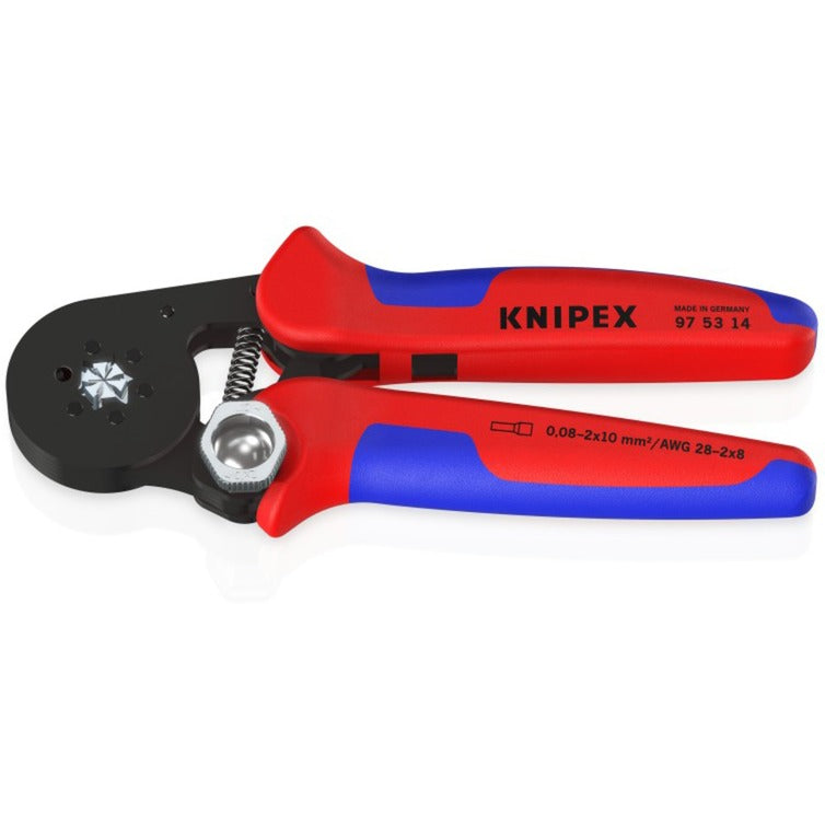 Knipex crimping pliers 97 53 14 sb (red blue, with side entry)-0