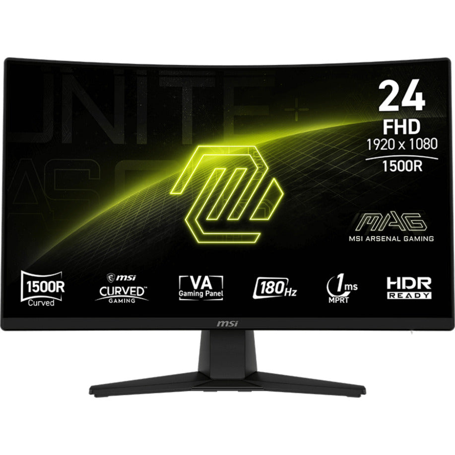 Msi mag 242c 23.6 curved gaming monitor (black, hdmi, displayport, 180 hz)-0