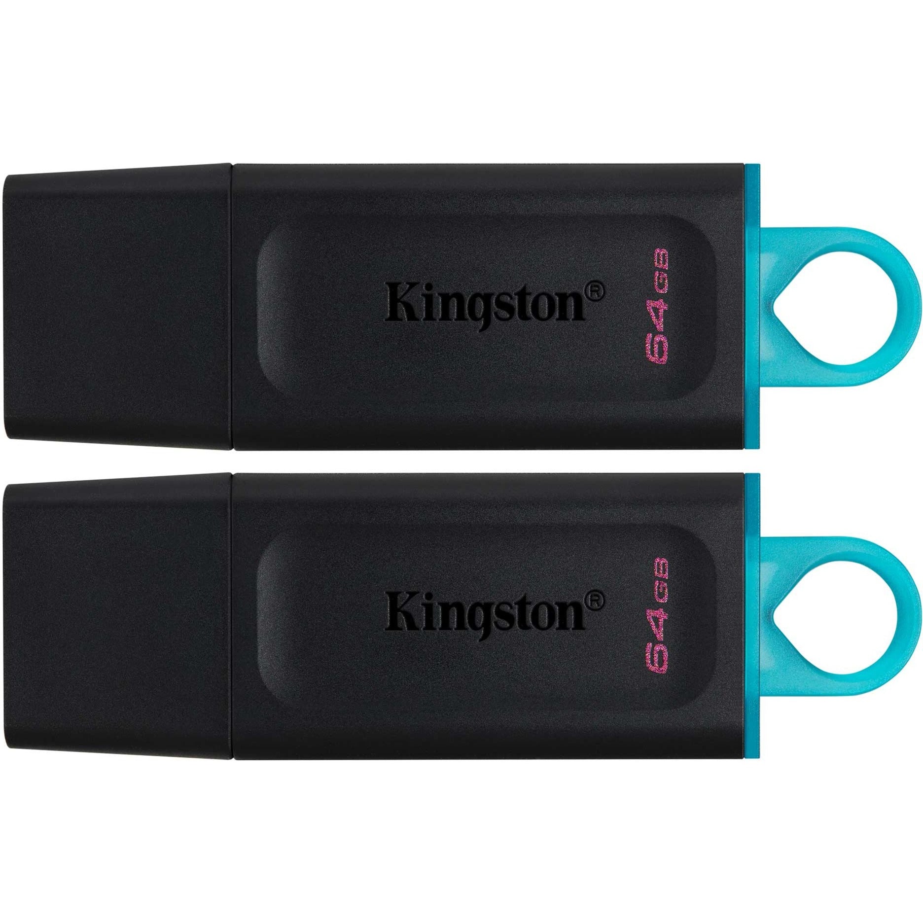 Kingston datatraveler exodia 64 gb 2 pack usb-stick (zwart/turquoise, 2 stuks, dtx/64gb-2p)-0