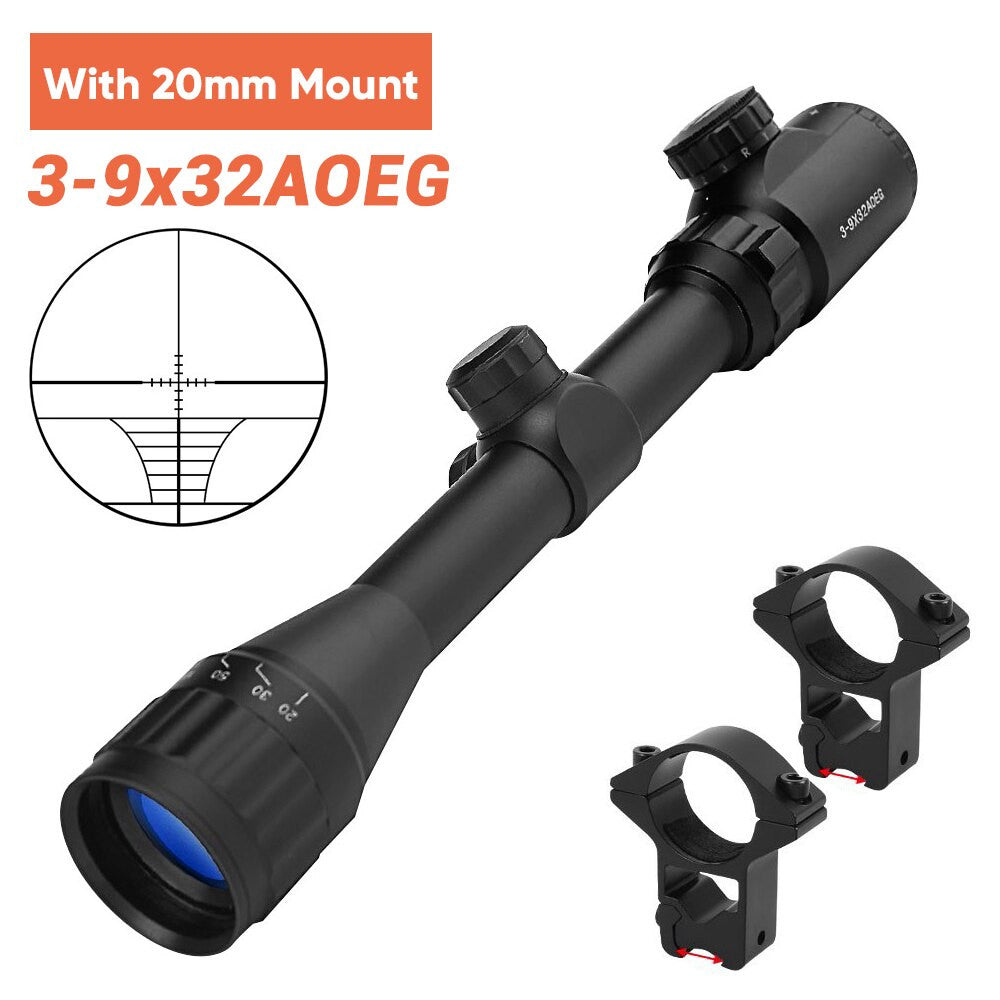 6-24x50 Tactical Rifle Scope Red & Green Cross Airsoft