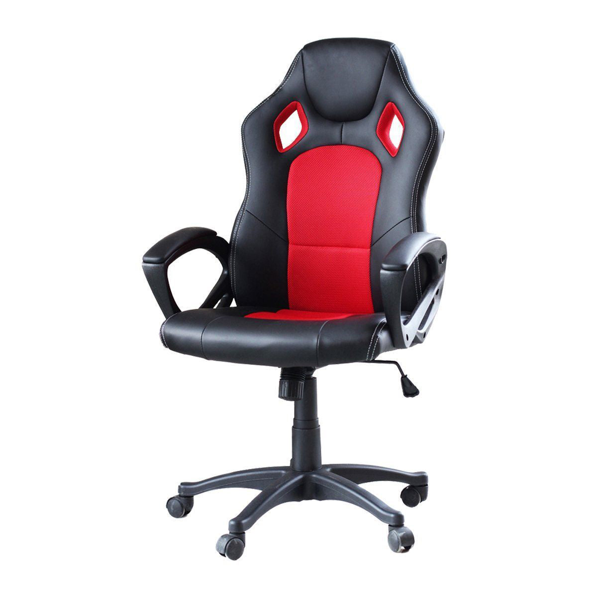 Gamer szék több színben - basic-színes háttámla, piros-0