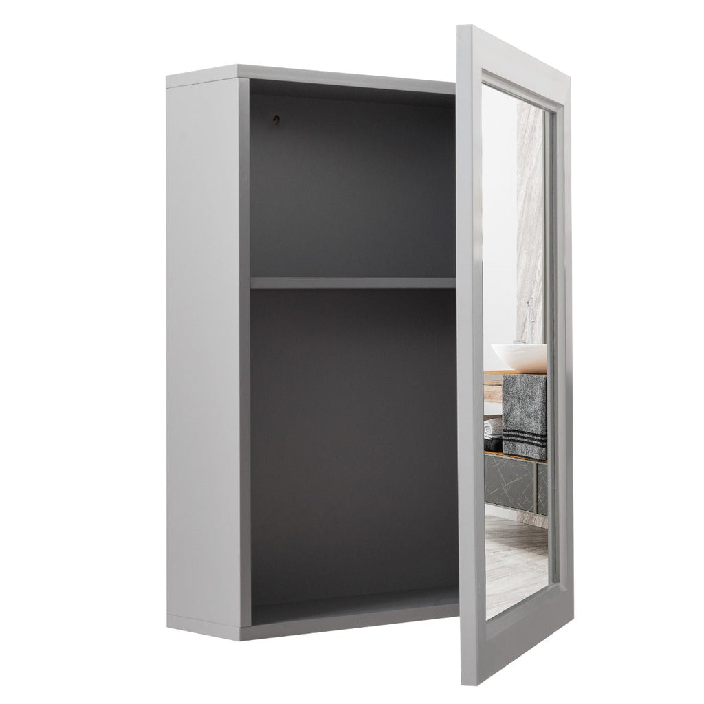 NNECW Mirror Cabinet with Wall Mounted for Bathroom/Kitchen-Grey