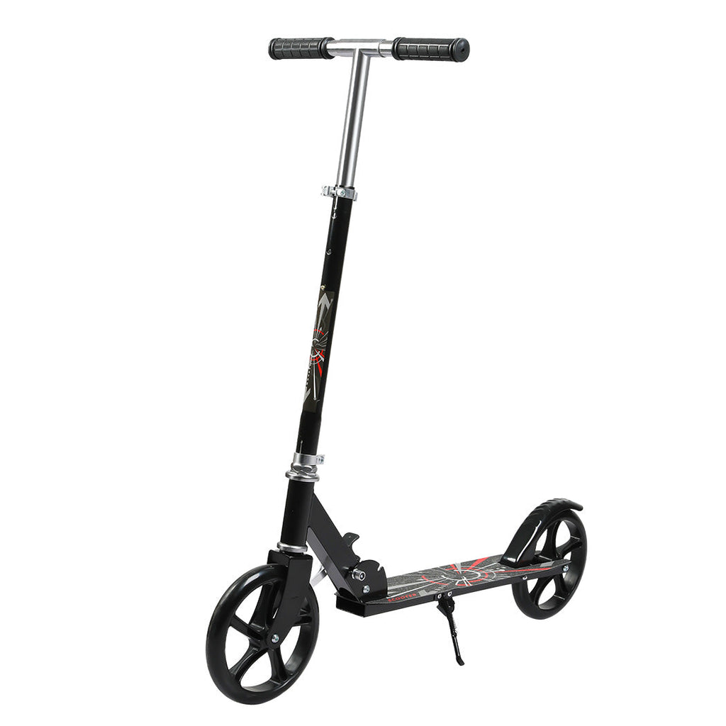 MONVELO Folding Scooter Dual Large Wheels Black-0