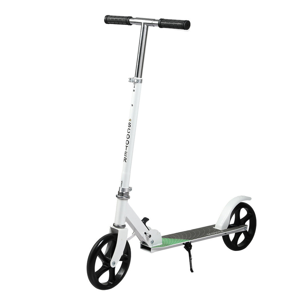 MONVELO Folding Scooter Dual Large Wheels White-0