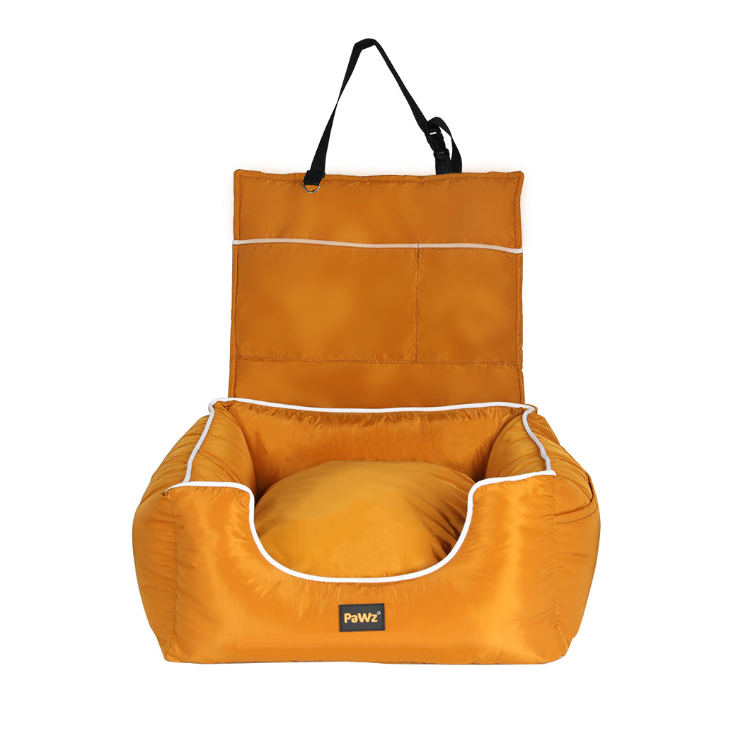 PaWz Pet Car Seat Travel Safety Carrier Orange-0
