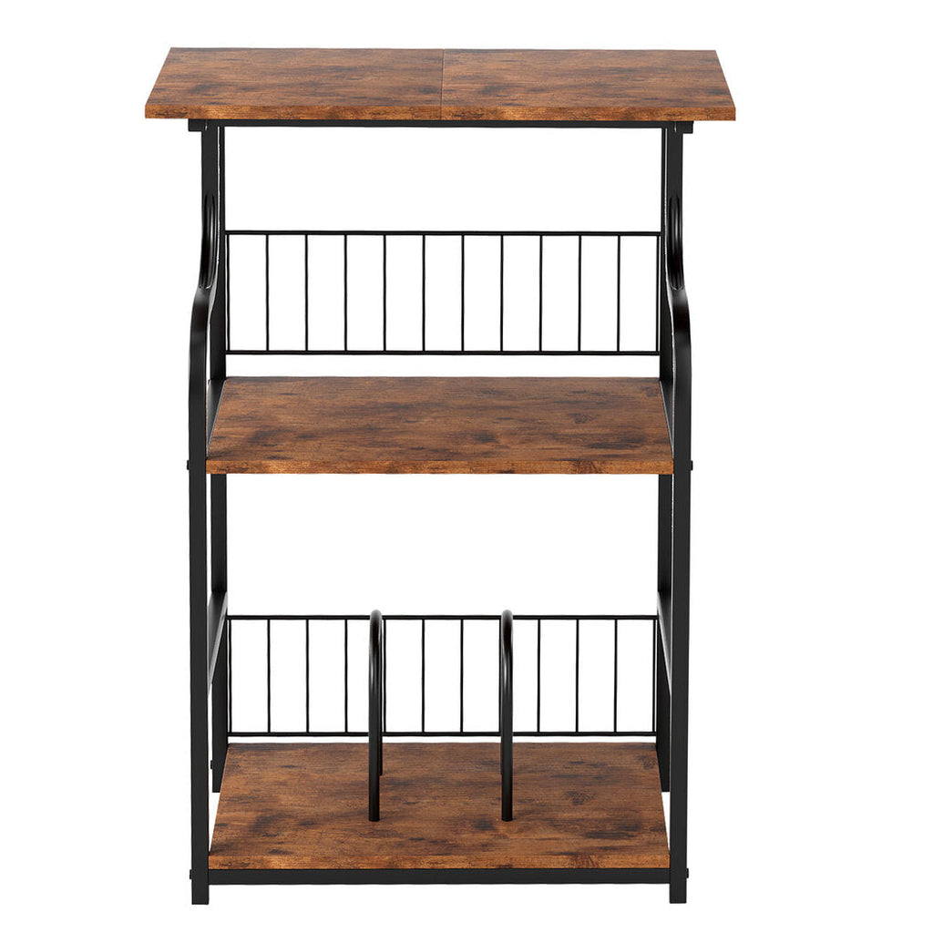 Levede Side Table 3-Tier Storage Shelf Modern Table