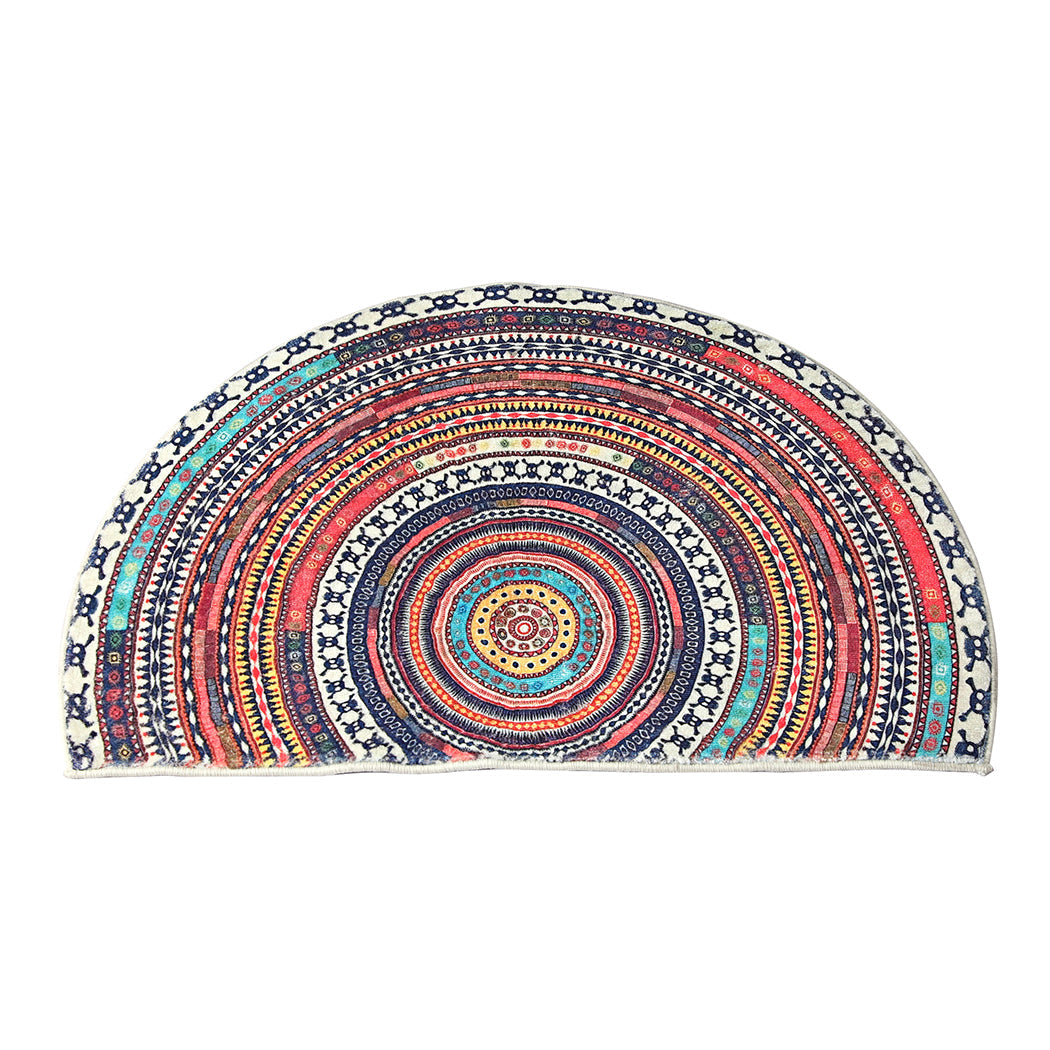 NNEIDS Marlow Door Mat Half Moon Semi-Circle Rug 60x90