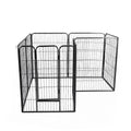 PaWz 8 Panel Pet Dog Playpen Puppy Exercise Black 24 inch-0