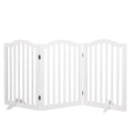 PaWz Wooden Pet Gate Dog Fence Safety White-0