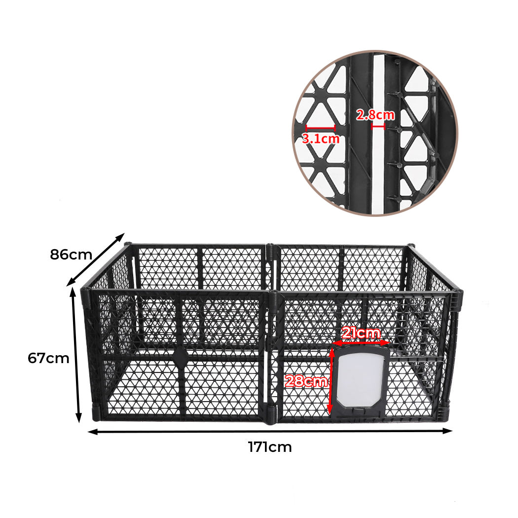 PaWz Pet Playpen Folding Dog Plastic M Medium-1