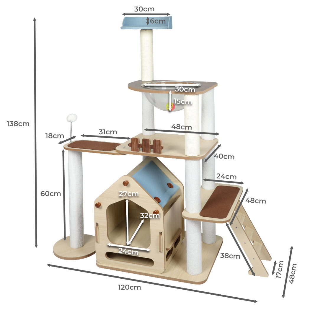 PaWz Cat Tree Scratching Post Scratcher-1