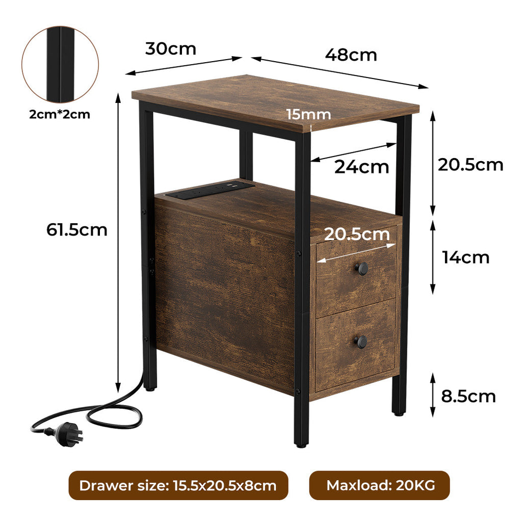 Levede Side Table Narrow Coffee End Table