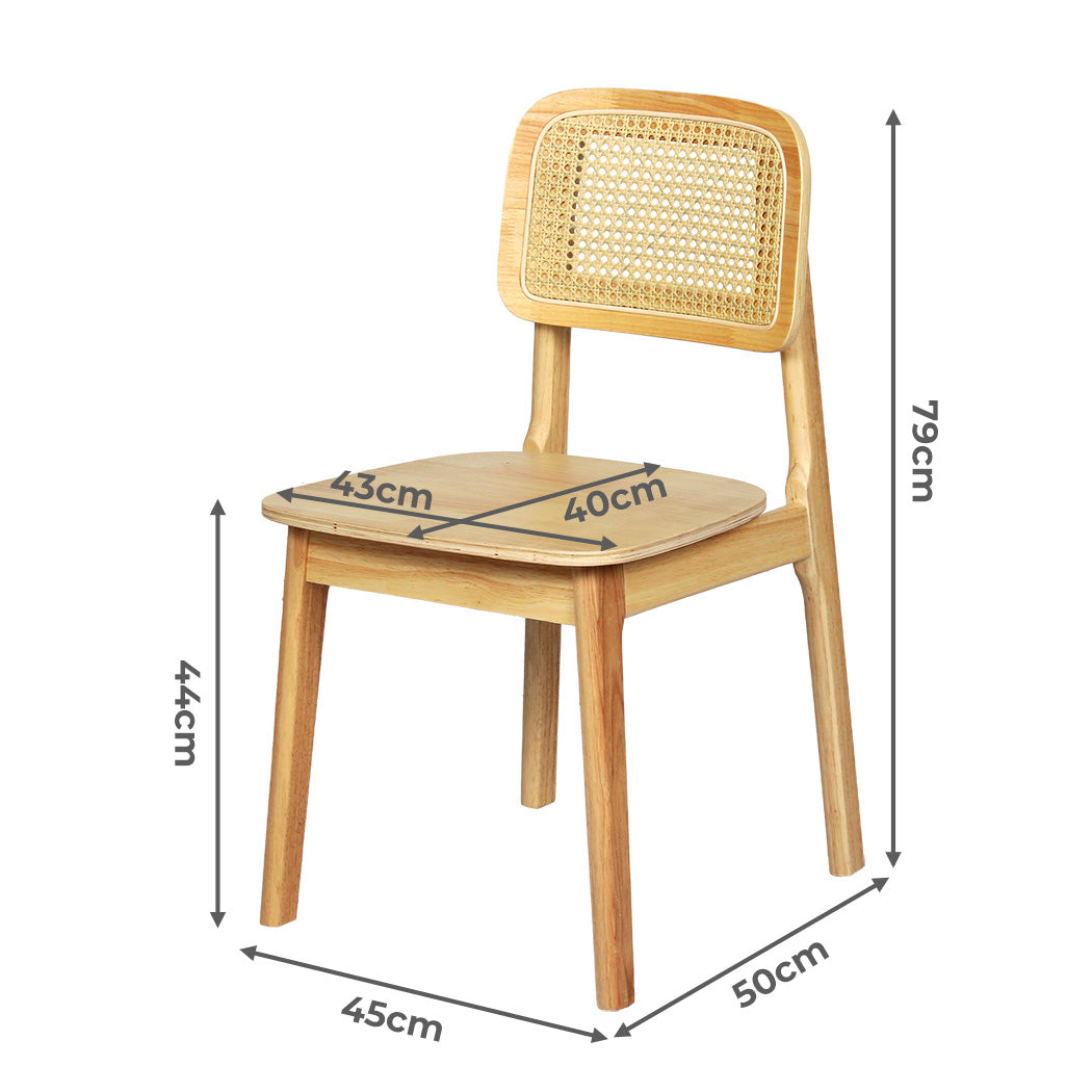 Levede 6x Rattan Dining Chair Wooden Kitchen Chair