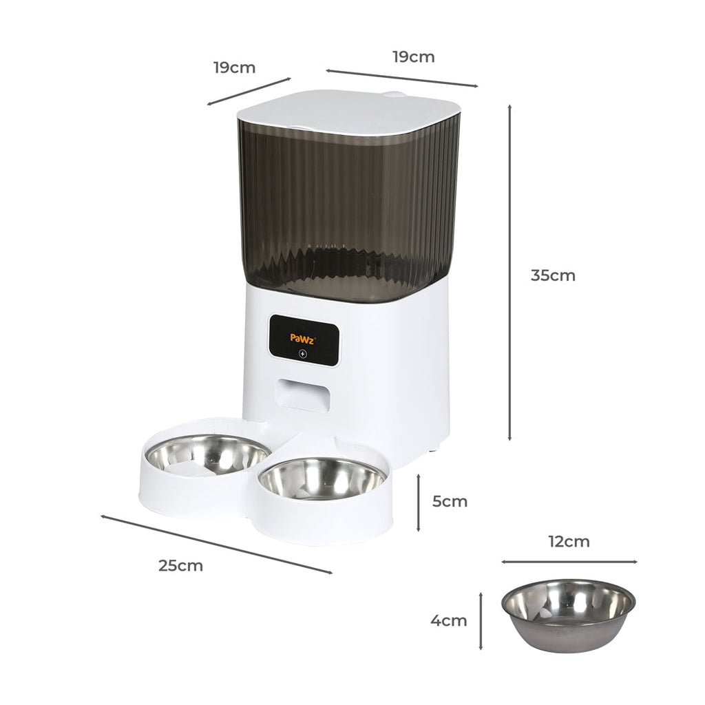 PaWz 5L Automatic Pet Feeder 2 Bowl White-1