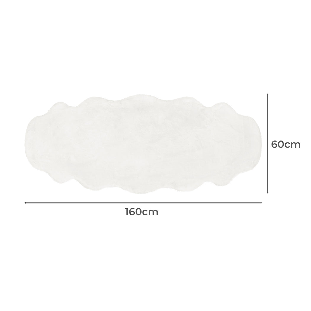 NNEIDS Marlow Floor Rug Area Rugs Cloud Fluffy 60X160cm White