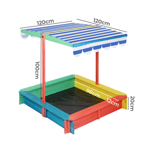 Bopeep Kids Wooden Sandbox 120X120CM-1