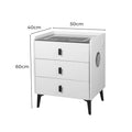 Levede Bedside Table LED Lights Drawers Storage
