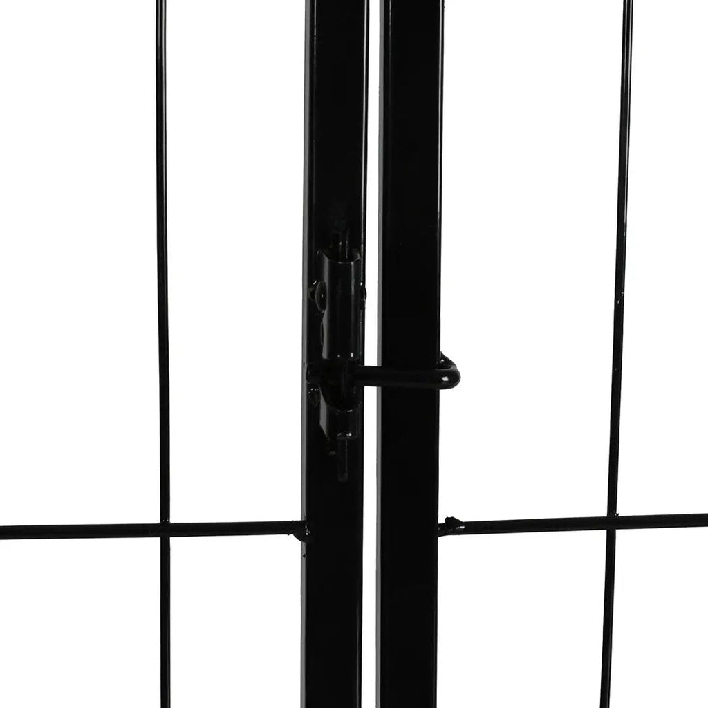 PaWz 8 Panel Pet Dog Playpen Puppy Exercise Black 24 inch-2
