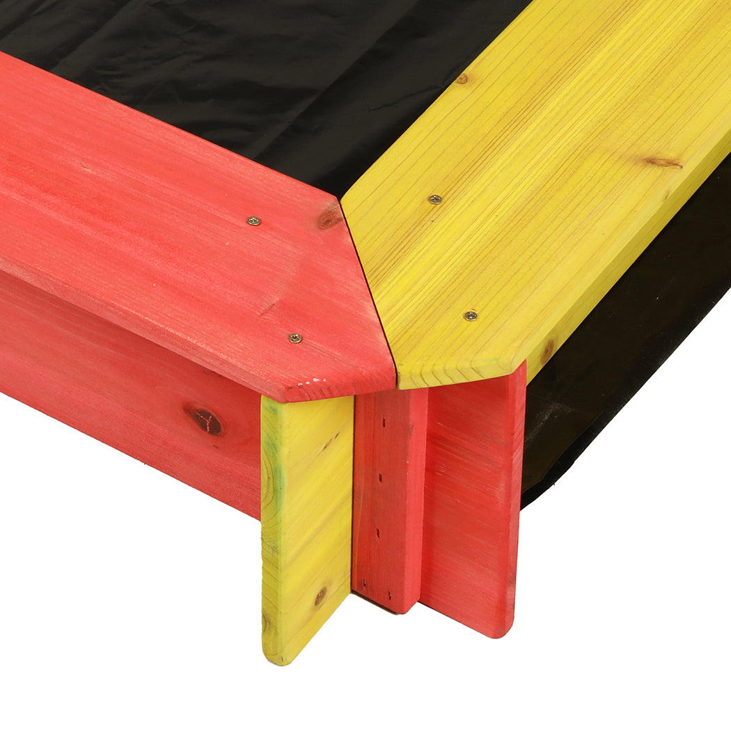 Bopeep Kids Wooden Sandbox 120X120CM-2
