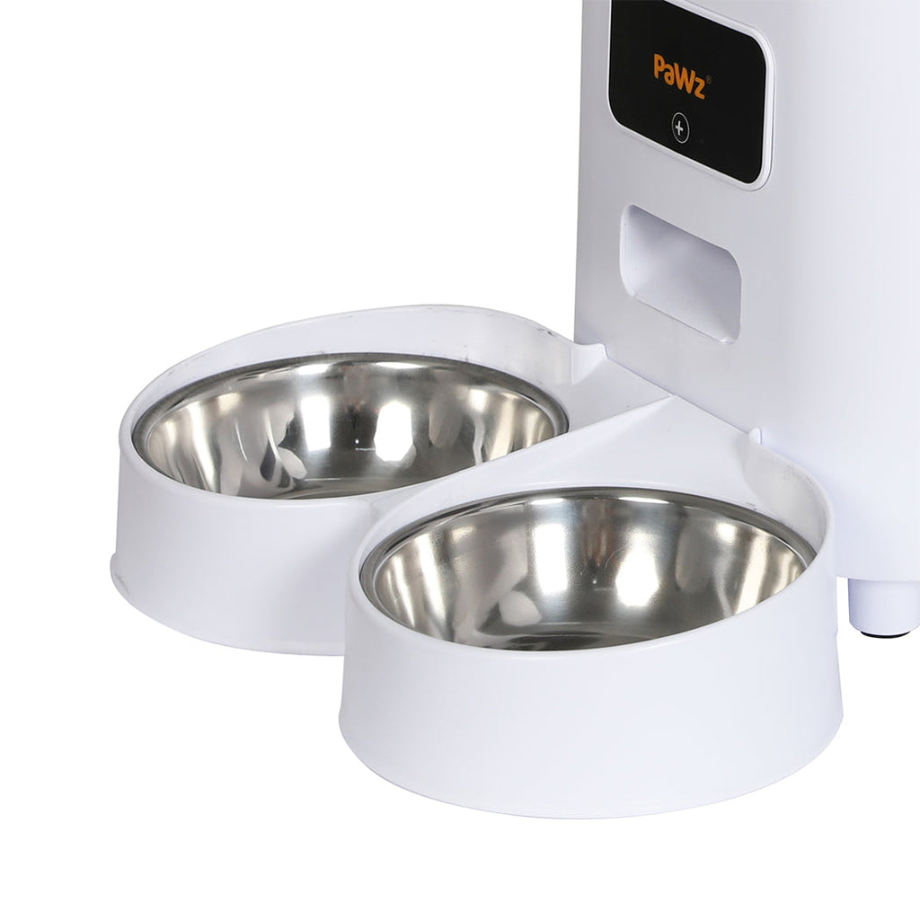 PaWz 5L Automatic Pet Feeder 2 Bowl White-3