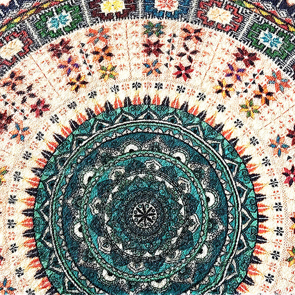 NNEIDS Marlow Door Mat Half Moon Semi-Circle Rug 60x90