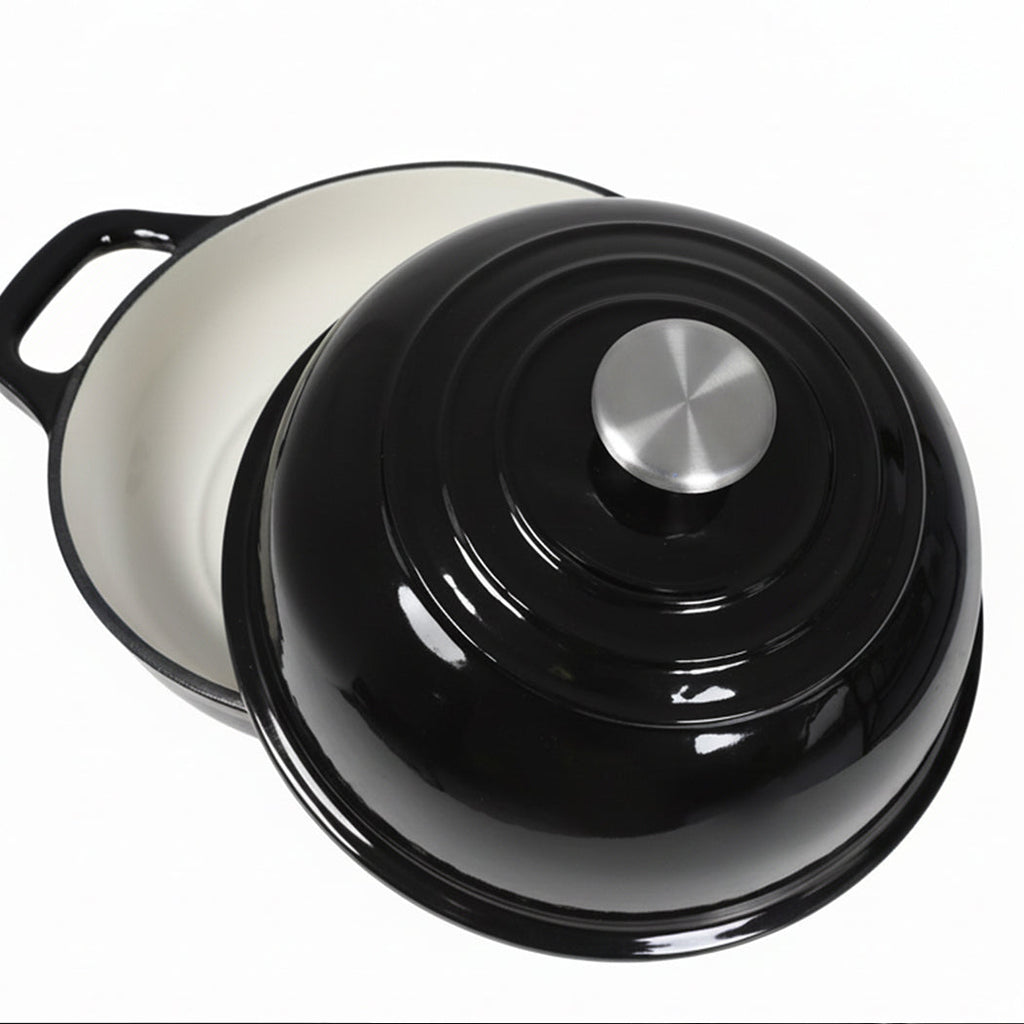 Toque Enamelled Cast Iron Dutch Oven Pot Sourdough Bread Baking Kitchen 24cm-4