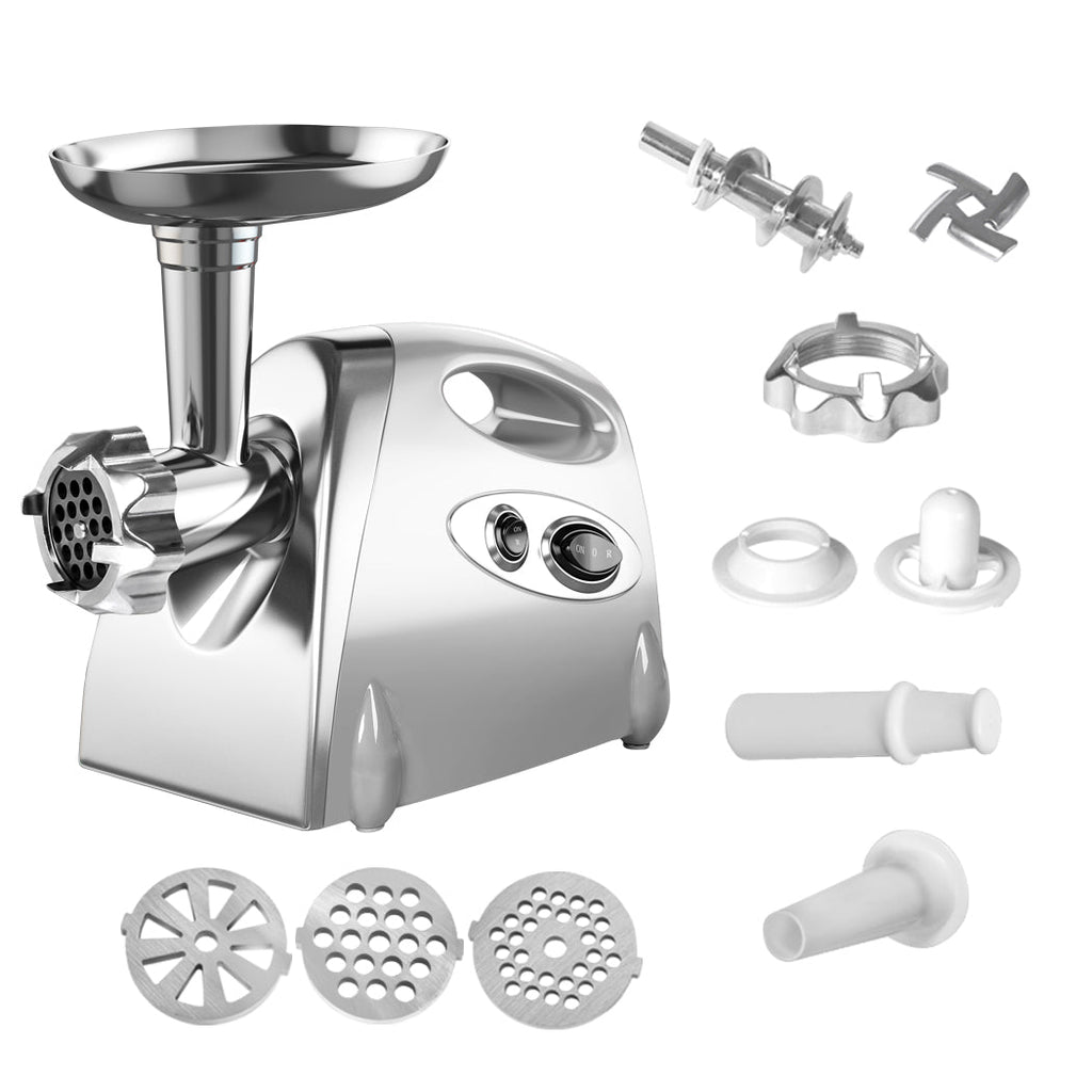 800W Electric Meat Grinder Mincer Sausage Silver-4