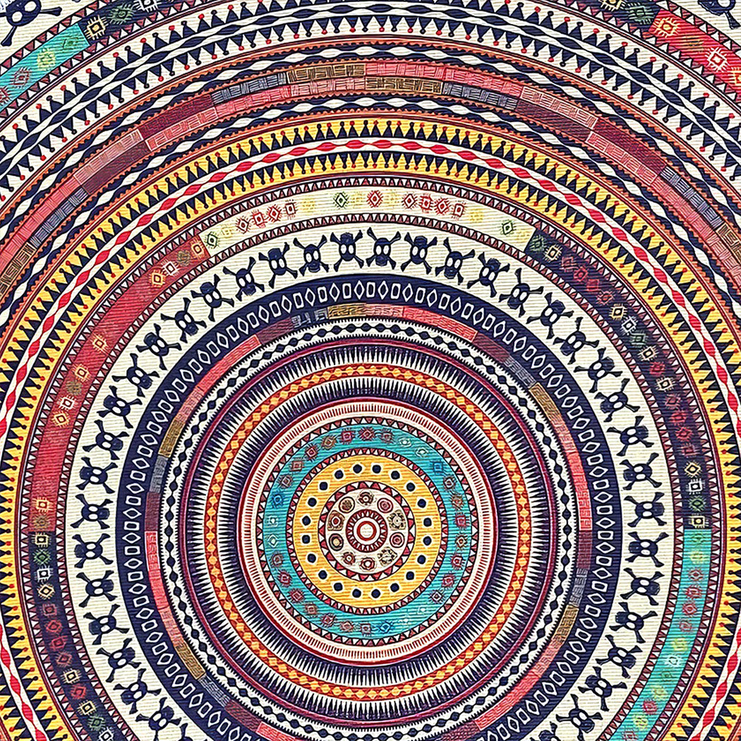 NNEIDS Marlow Door Mat Half Moon Semi-Circle Rug 60x90